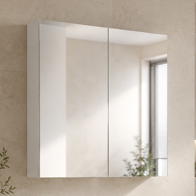 750mm Double Door Mirror Cabinet