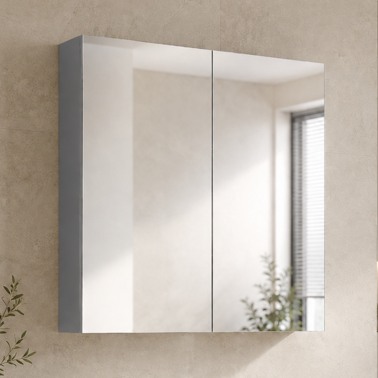 750mm Double Door Mirror Cabinet