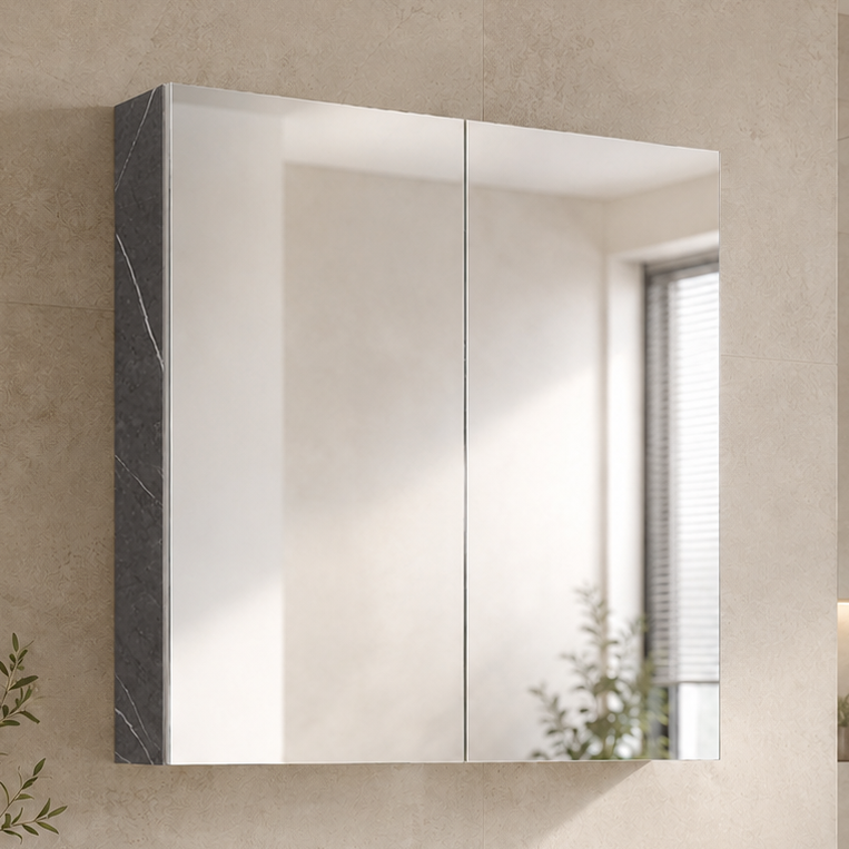 750mm Double Door Mirror Cabinet