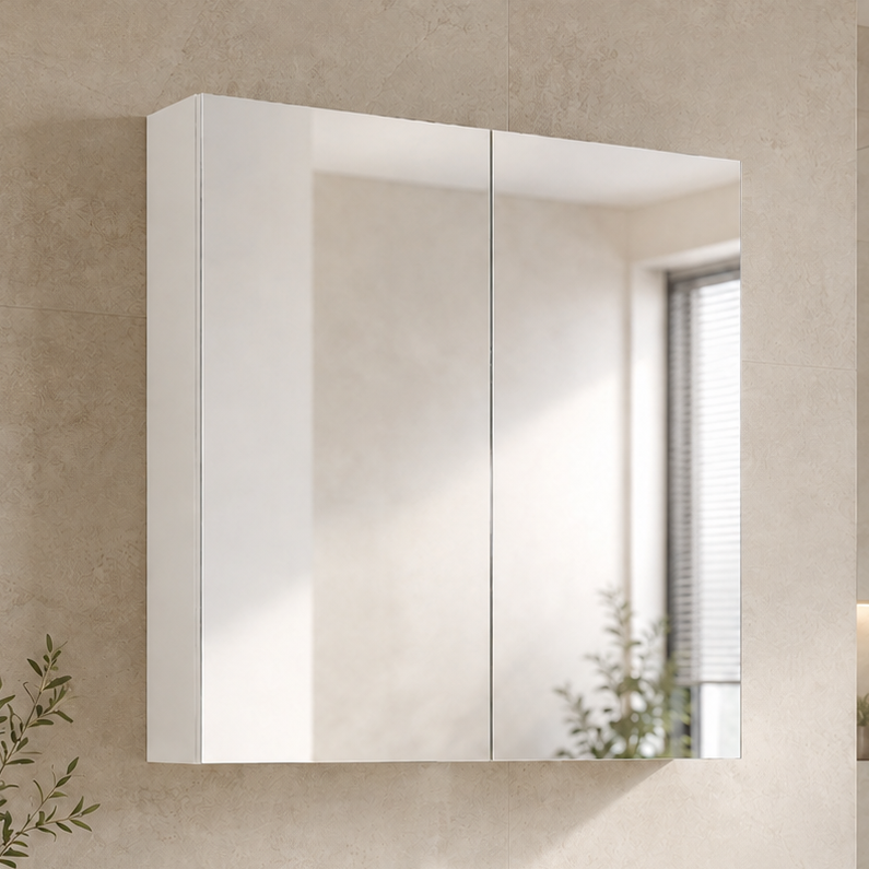 750mm Double Door Mirror Cabinet