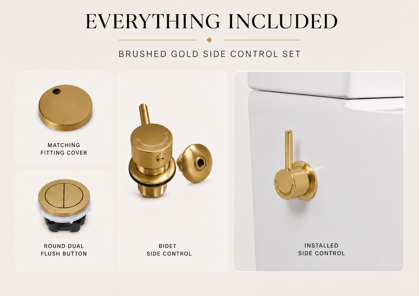 Round Close Coupled Bidet Toilet