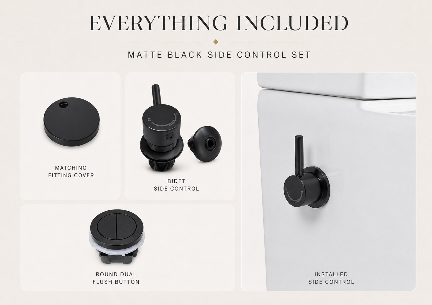 Round Close Coupled Bidet Toilet