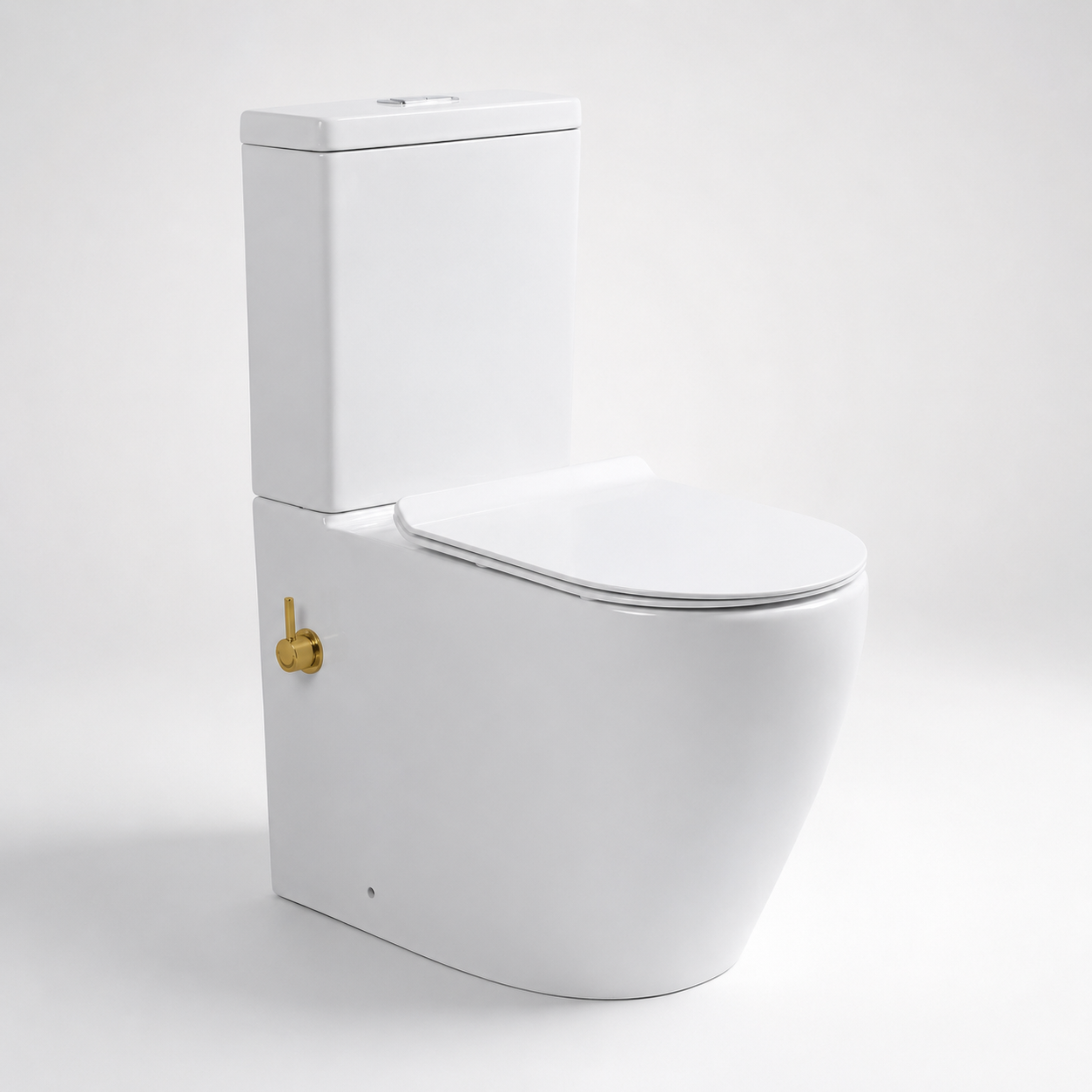 003N Square Rimless Close Coupled Bidet Toilet
