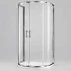 D shaped Shower Enclosure with Tray 915 x915mm