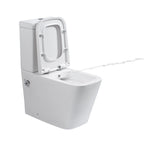 Close Coupled Soft Close Seat Square Rimless Bidet Toilet