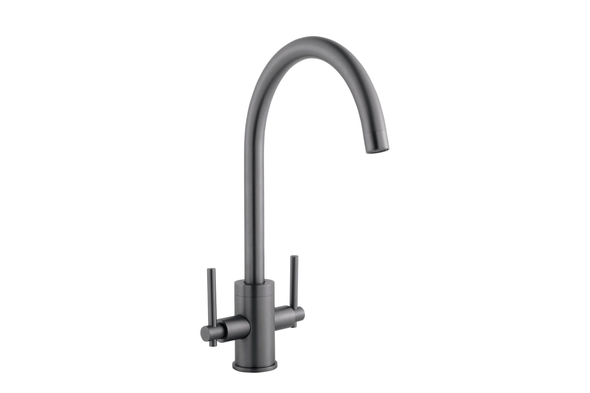 Marrone River Kitchen Chrome Mixer Tap Gun Metal