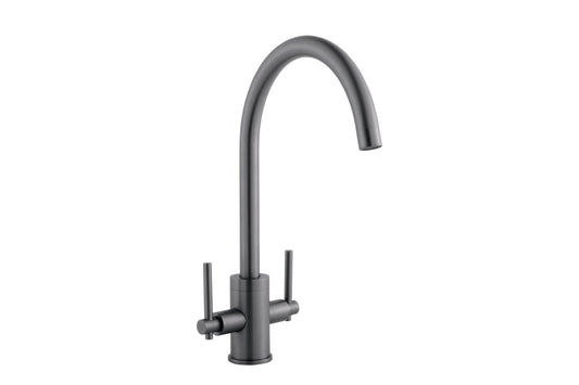 Marrone River Kitchen Chrome Mixer Tap Brushed Brass