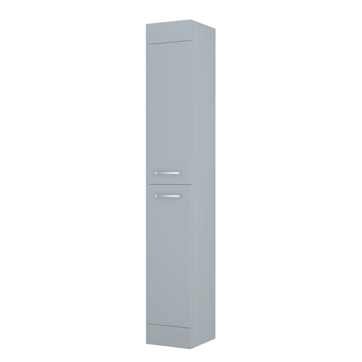 300mm Floor Standing Tall Bathroom Storage Unit in Light Grey