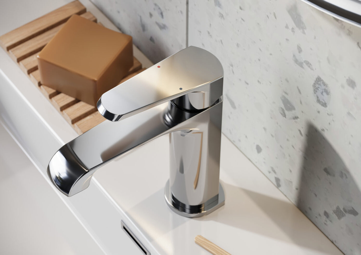 Nevada Mini Polished Chrome Finish Basin Mixer Tap