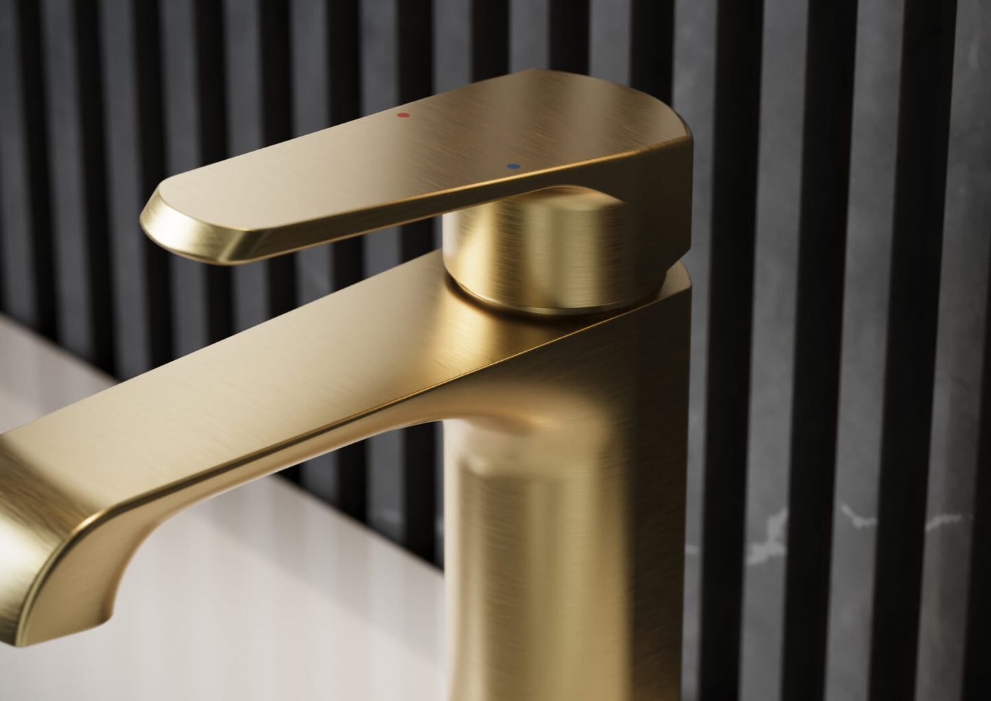Nevada Brushed Brass Basin Mixer Tap