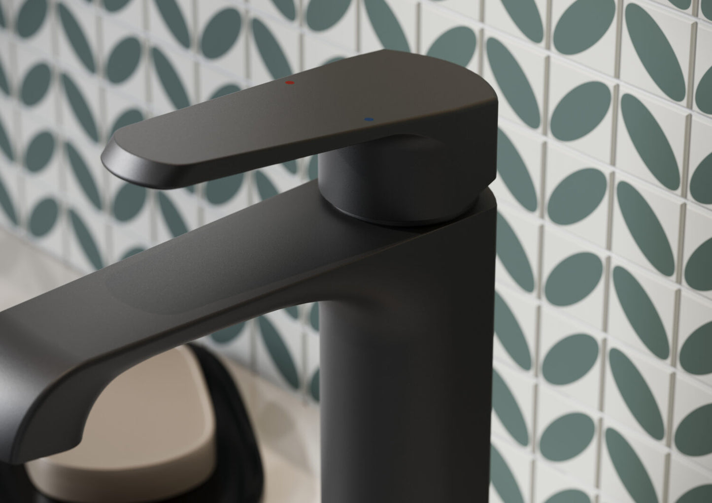 Nevada Matt Black Basin Mixer Tap