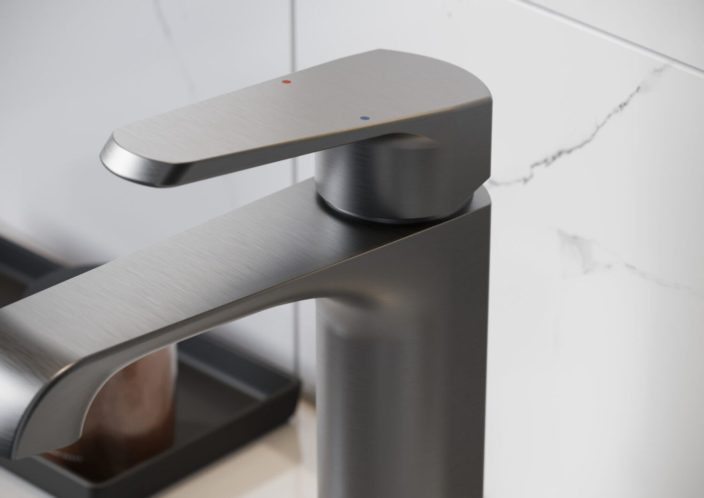 Nevada Gun Metal Brushed Basin Mixer Tap