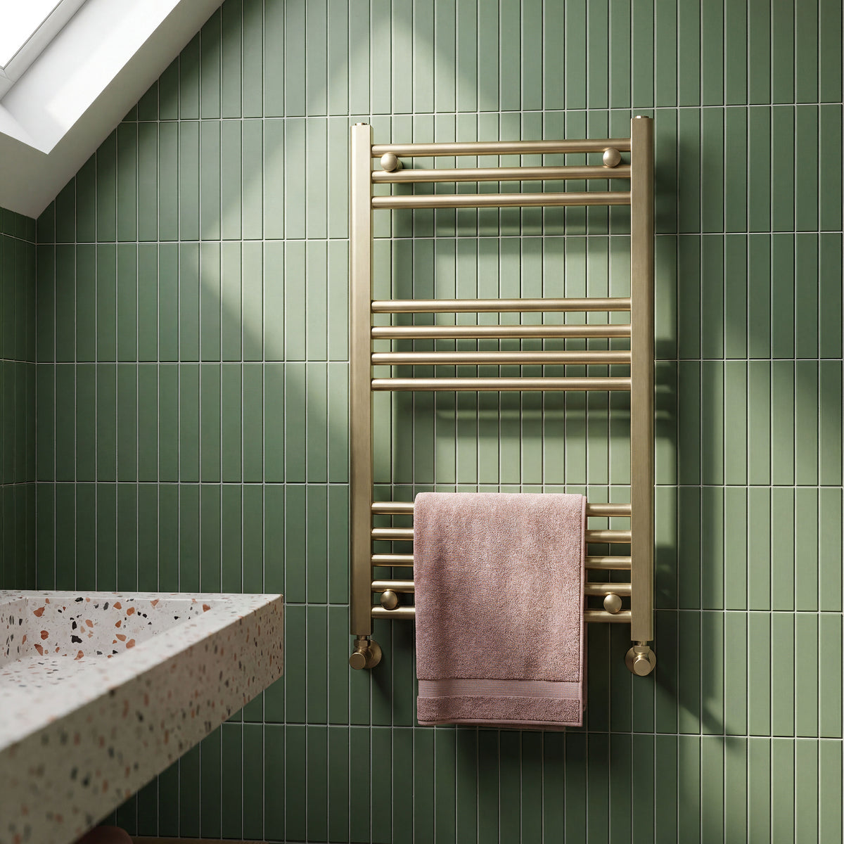 Ladder Heated Towel Rail H800 x W500mm lifestyle photo