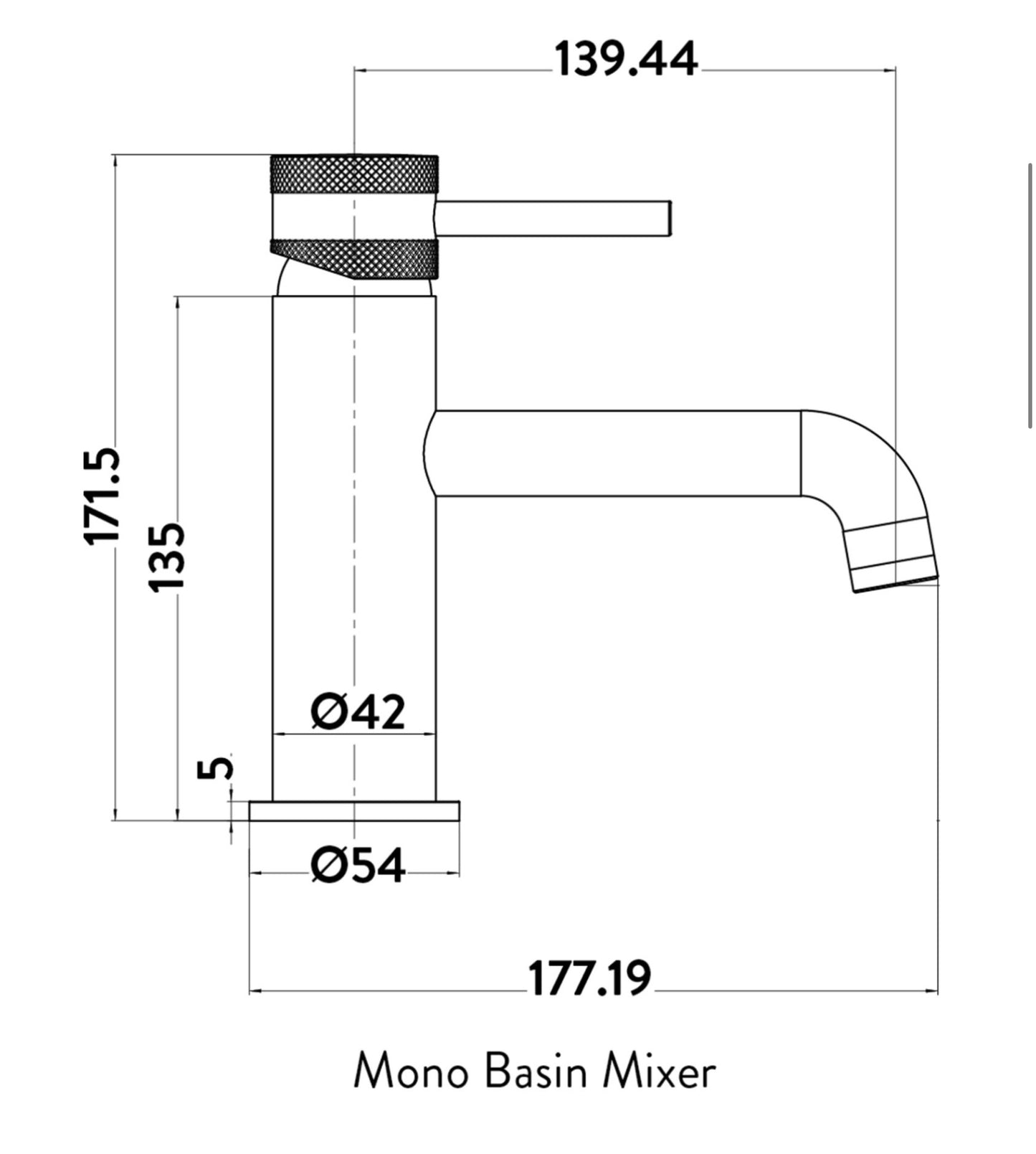 Camelia Brushed Brass Basin Mixer Tap