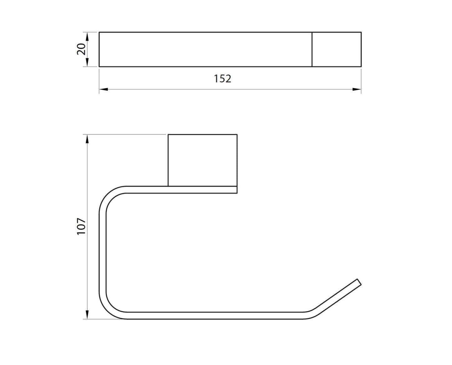 Paper Holder Brushed Matt Finish