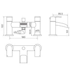 Knightsbridge Basin Mixer Tap & Bath Shower Mixer set