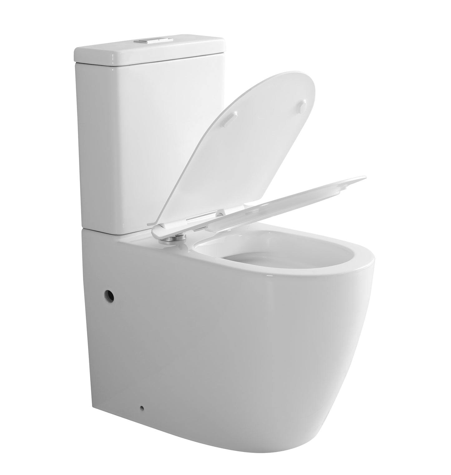 027 Closed Coupled White Gloss WC Toilet Incl. Soft Closing Seat