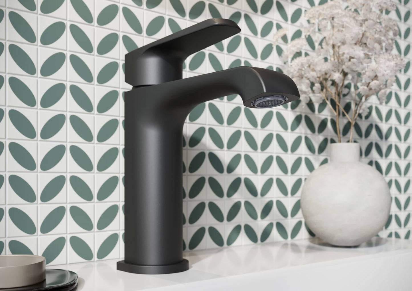Nevada Matt Black Basin Mixer Tap