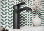 Nevada Mini Polished Black Matt Finish Basin Mixer Tap