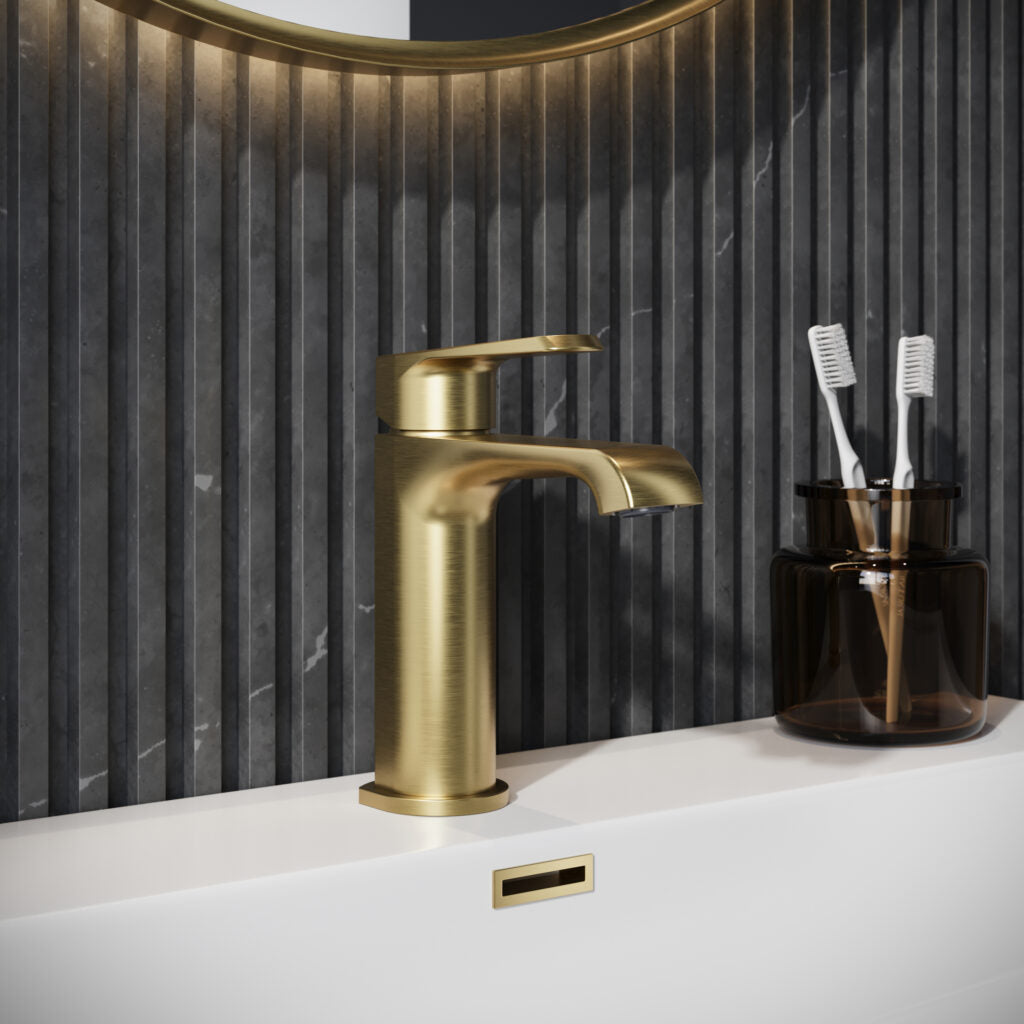 Nevada Brushed Brass Basin Mixer Tap