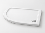 Low Profile Offset Quadrant Shower Tray - White