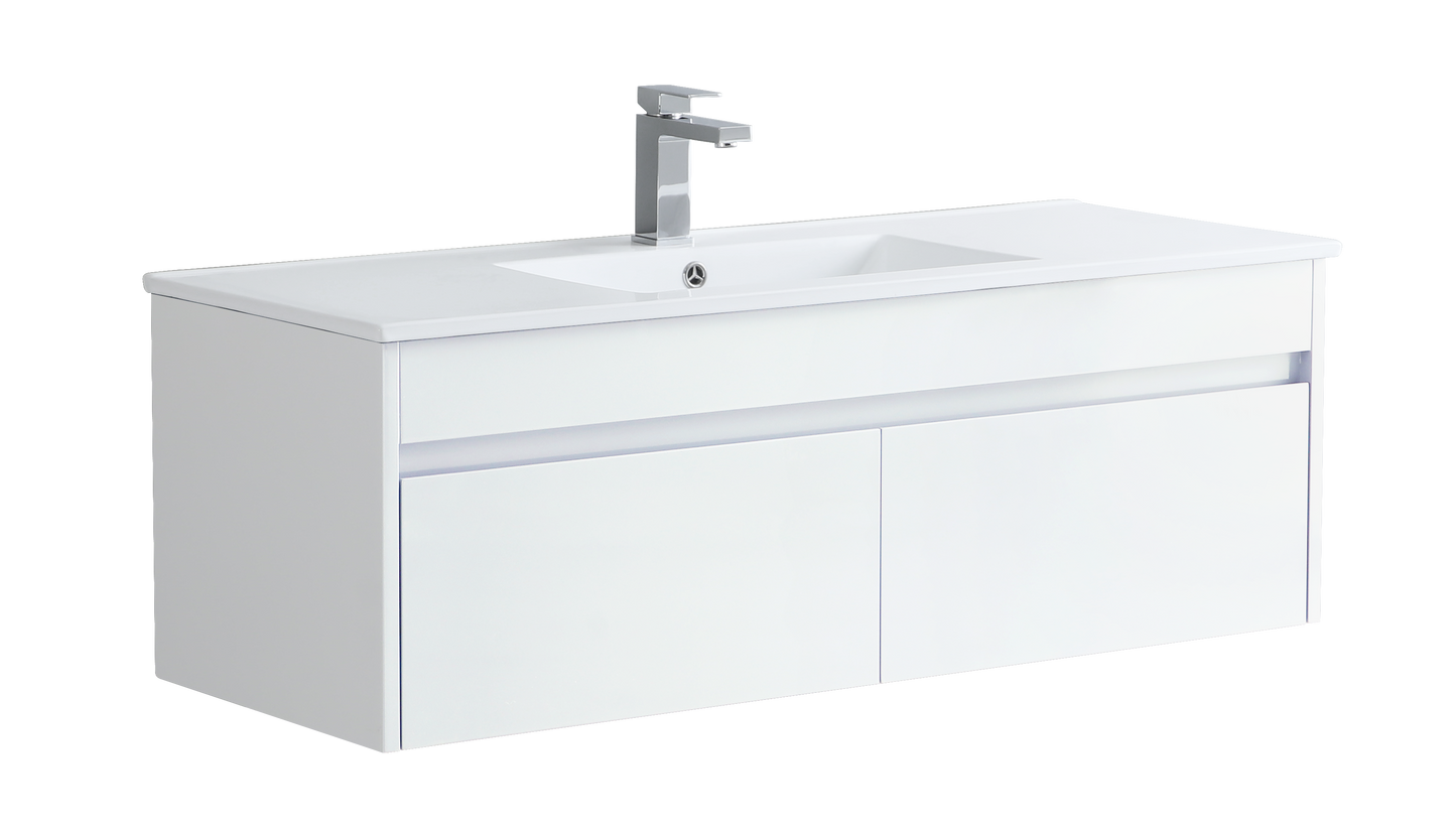1200 mm Wall Hung Vanity Unit with Slim Ceramic Basin
