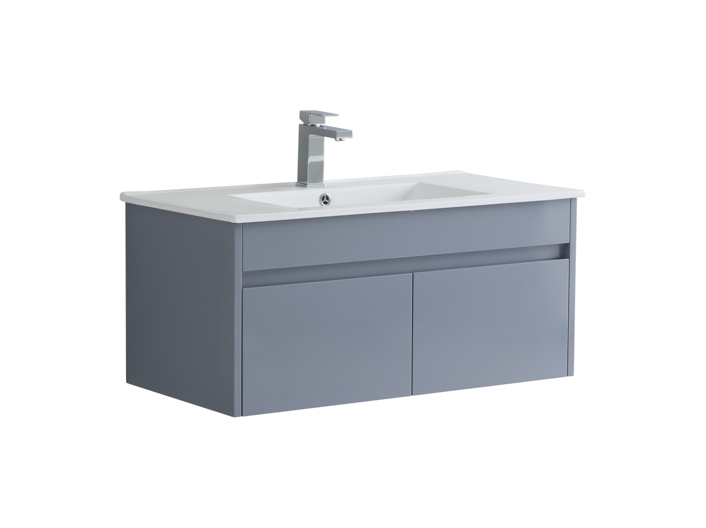 900 mm Wall Hung Vanity Cabinet with Slim Ceramic Basin