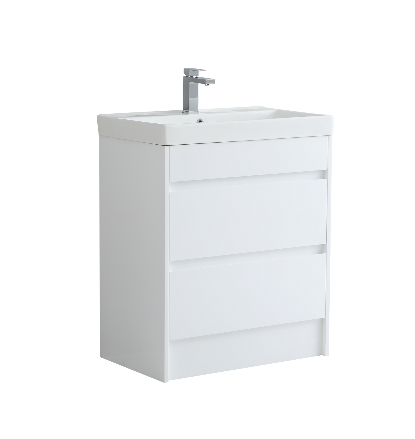 750 mm Floor Standing Vanity Unit with Slim Ceramic Basin