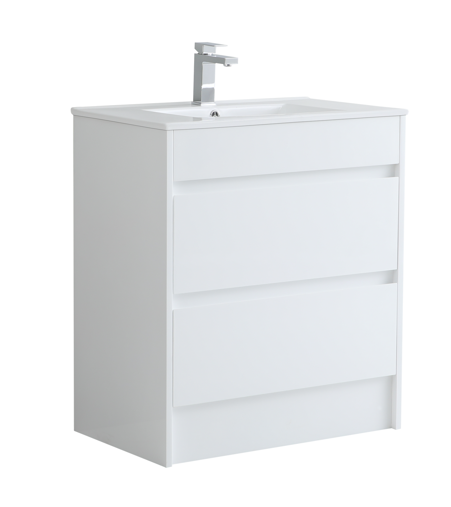 750 mm Floor Standing Vanity Unit with Slim Ceramic Basin