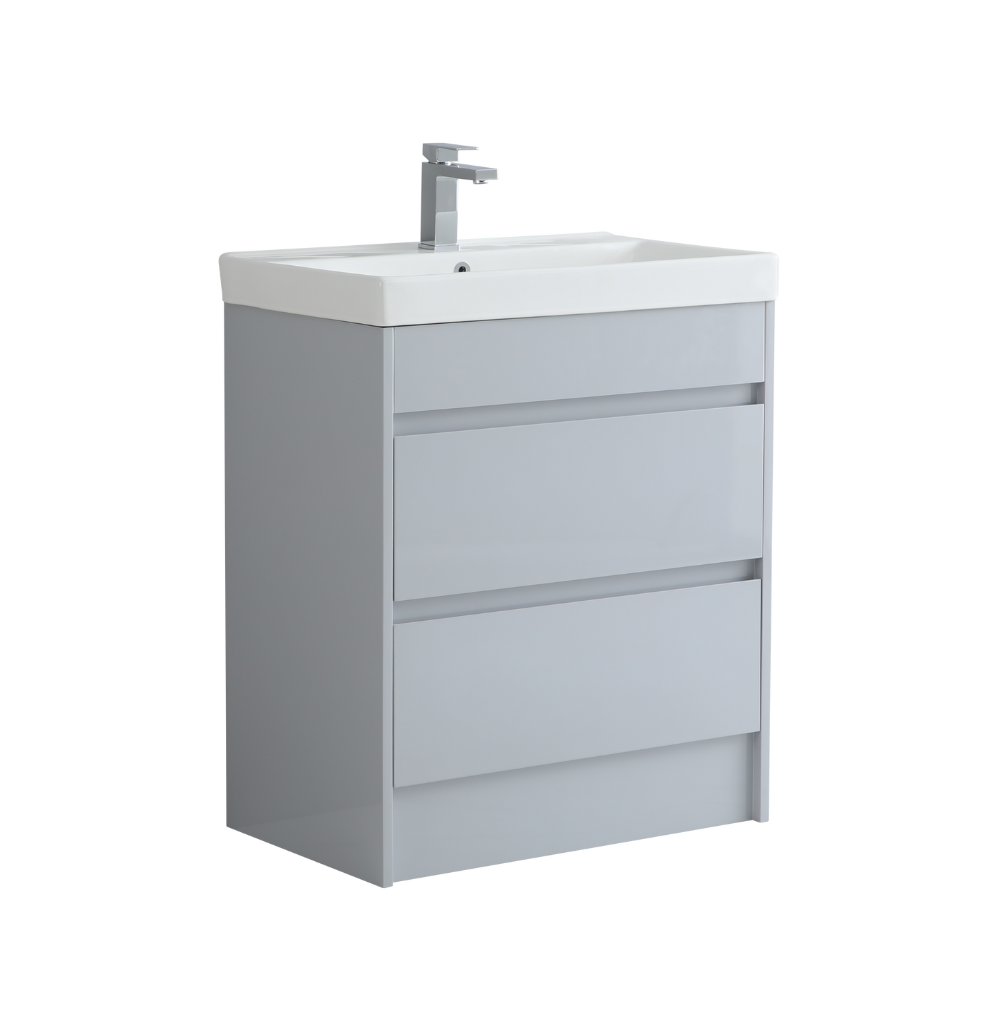 750 mm Floor Standing Vanity Unit with Slim Ceramic Basin