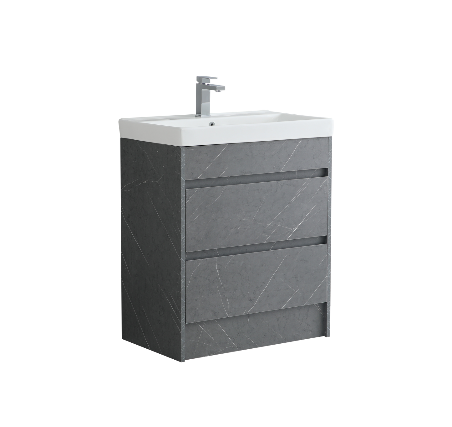 750 mm Floor Standing Vanity Unit with Slim Ceramic Basin