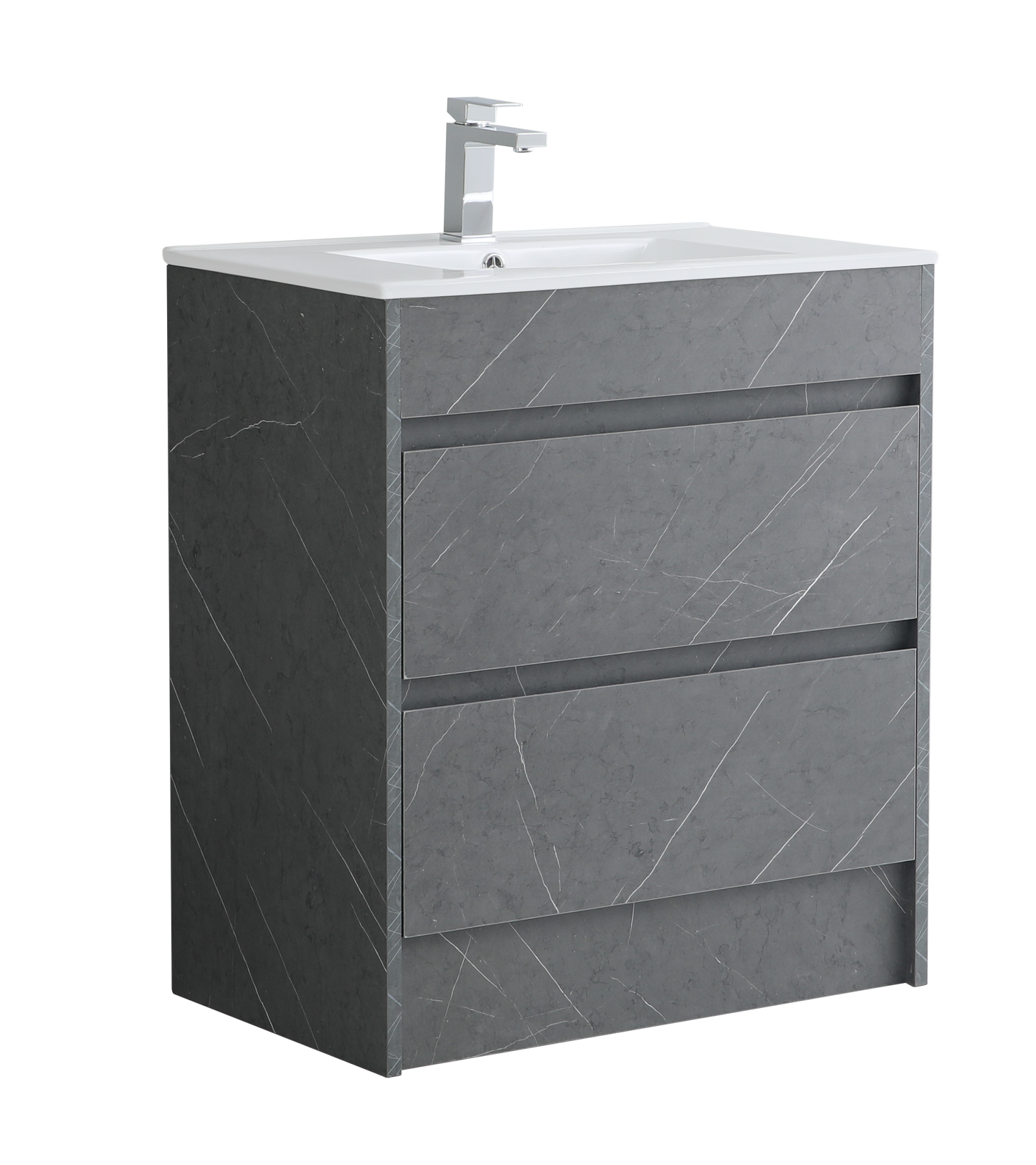 750 mm Floor Standing Vanity Unit with Slim Ceramic Basin
