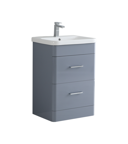 600 mm Floor Standing Vanity Cabinet With Ceramic Deep Bowl Basin