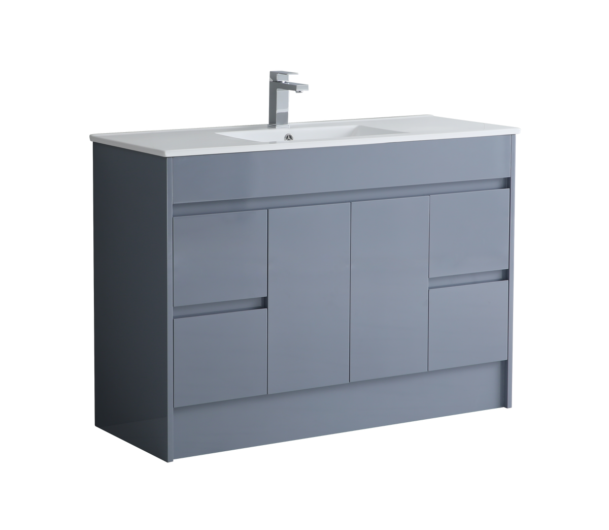 1200 mm dark grey Vanity Unit With Basin doors drawers