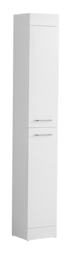 Dallas 300mm Floor Standing Tall Bathroom Cabinet in White Gloss