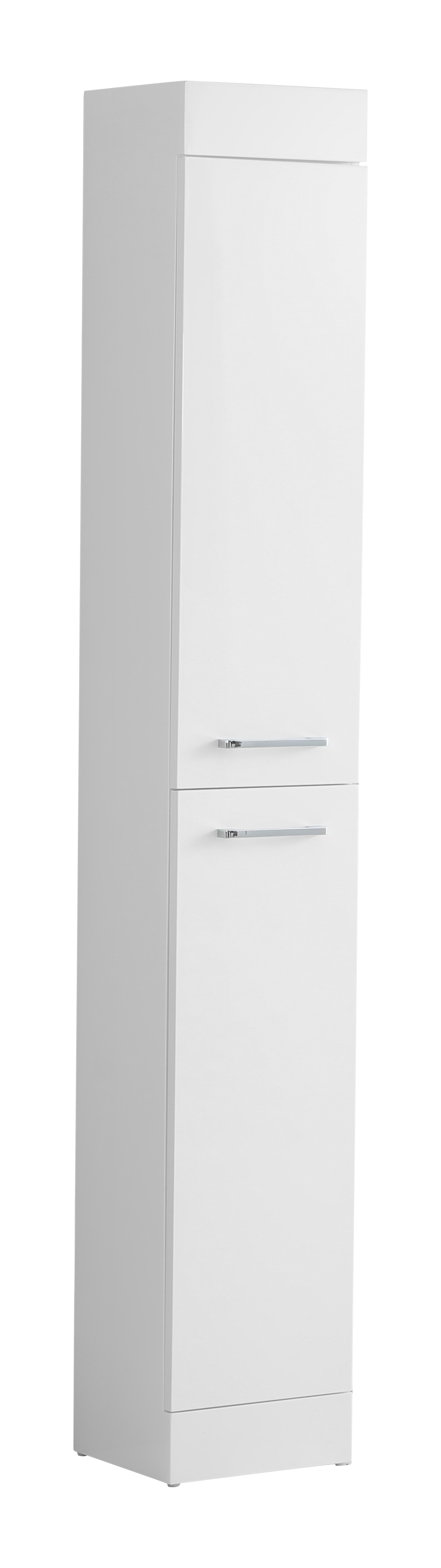 Dallas 300mm Floor Standing Tall Bathroom Cabinet in White Gloss