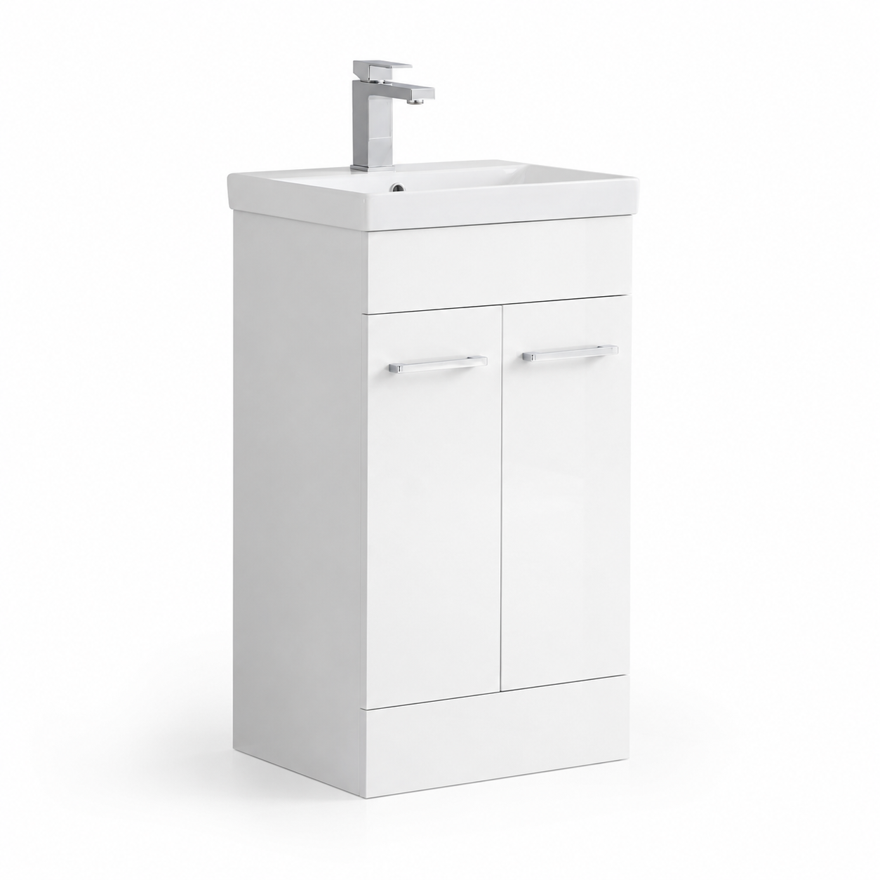 500mm Floor Standing Vanity Unit with Basin and Chrome Handles
