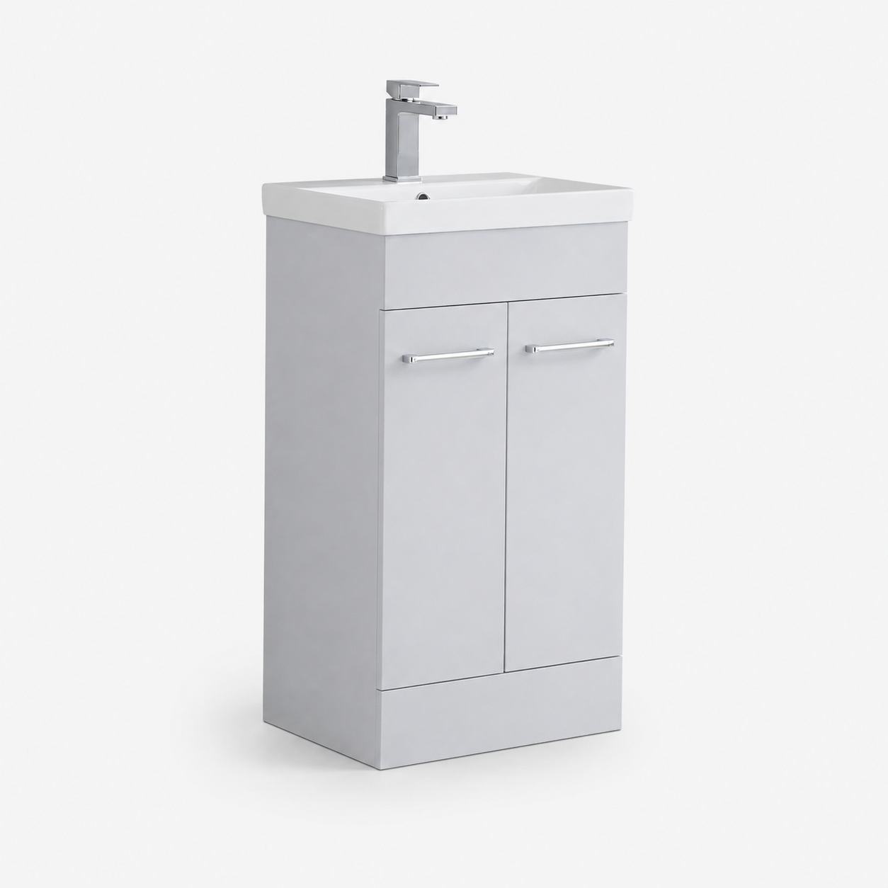500mm Floor Standing Vanity Unit with Basin and Chrome Handles