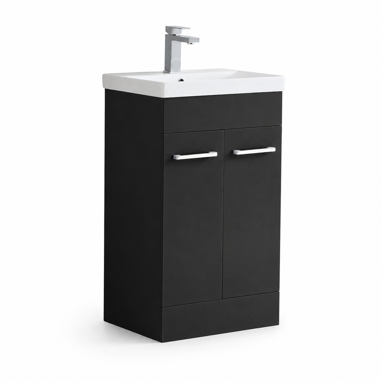 500mm Floor Standing Vanity Unit with Basin and Chrome Handles