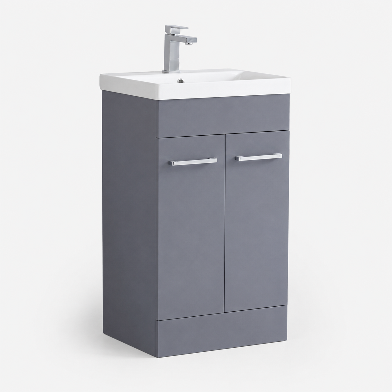 500mm Floor Standing Vanity Unit with Basin and Chrome Handles