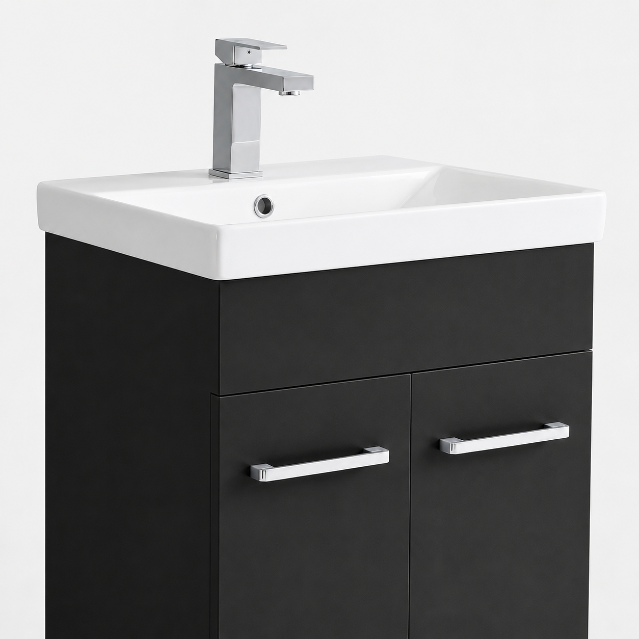 500mm Floor Standing Vanity Unit with Basin and Chrome Handles