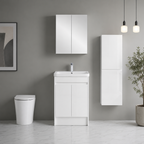 600mm Floor Standing Vanity Unit with Basin