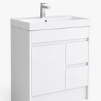 750mm Floor Standing 2 drawers 1 door Rectangular Vanity Unit with Basin and Storage