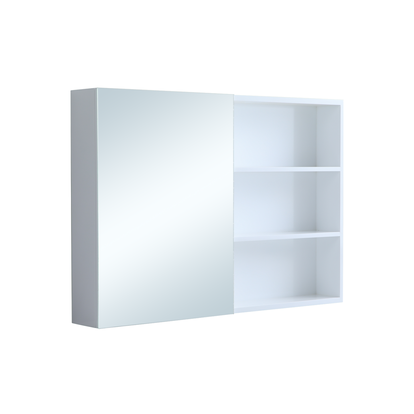 1000 mm Bathroom Cabinet Mirror High Gloss Storage Cupboard