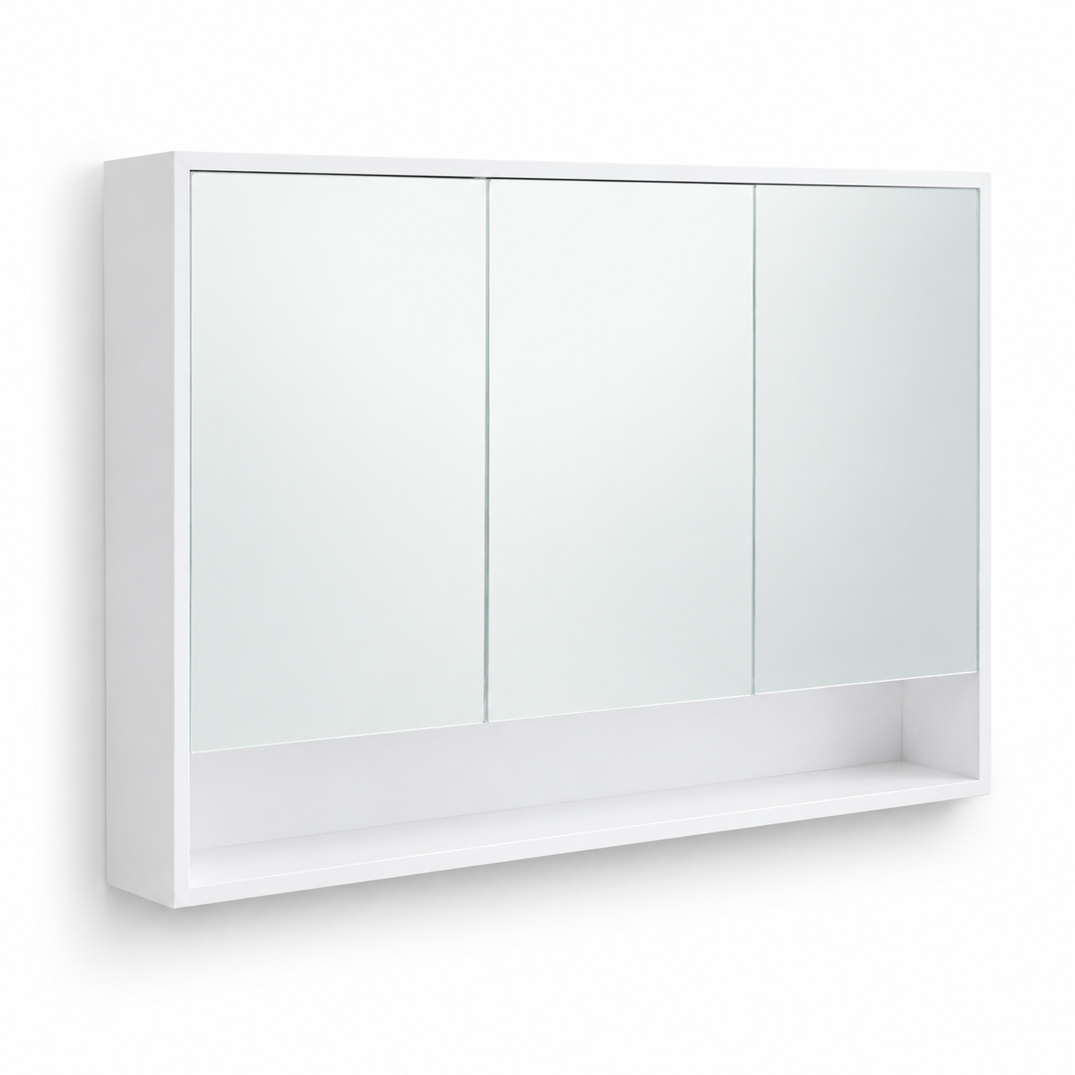 1200mm Wall Hung Mirror Cabinet With 3 Soft Closing Doors