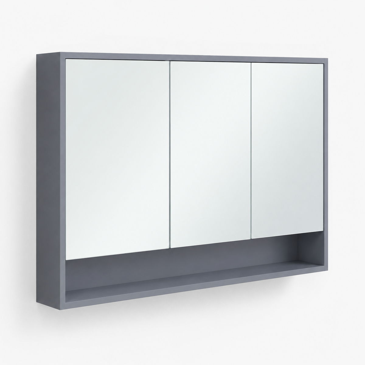 1200mm Wall Hung Mirror Cabinet With 3 Soft Closing Doors