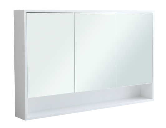 1200mm Toronto Wall Hung 3 Doors Mirror Cabinet High Gloss