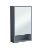 450mm Bathroom Mirror Cabinet for Small Bathrooms in Mid Grey
