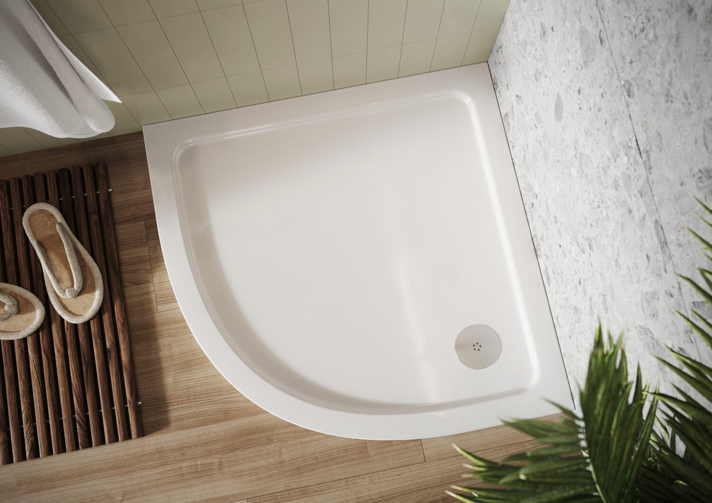 800 x800 mmEco-Stone Rectangular Shower Tray