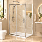 Alexa 6mm Single Sliding Shower Door 1200 mm x 1900 mm High